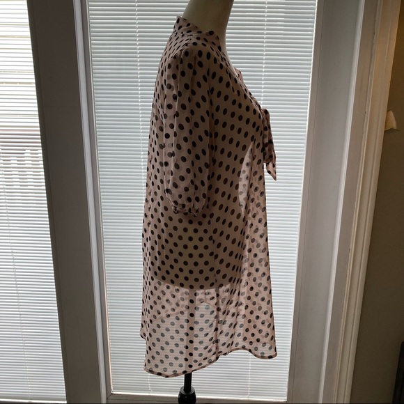 🌸5/$25🌸 03 Everly Size L Polka Dot Tunic Blouse - Picture 2 of 5